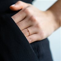 Anello Burato Donna Solitaire in Oro rosa Diamante 0.03 Ct CA395 - CA395